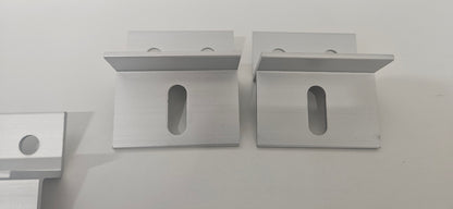 Set of 4 aluminium brackets with bolts for rigid solar panel mounting