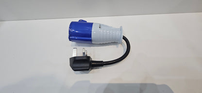 UK electrical hook up (EHU) to 3 pin plug lead adapter