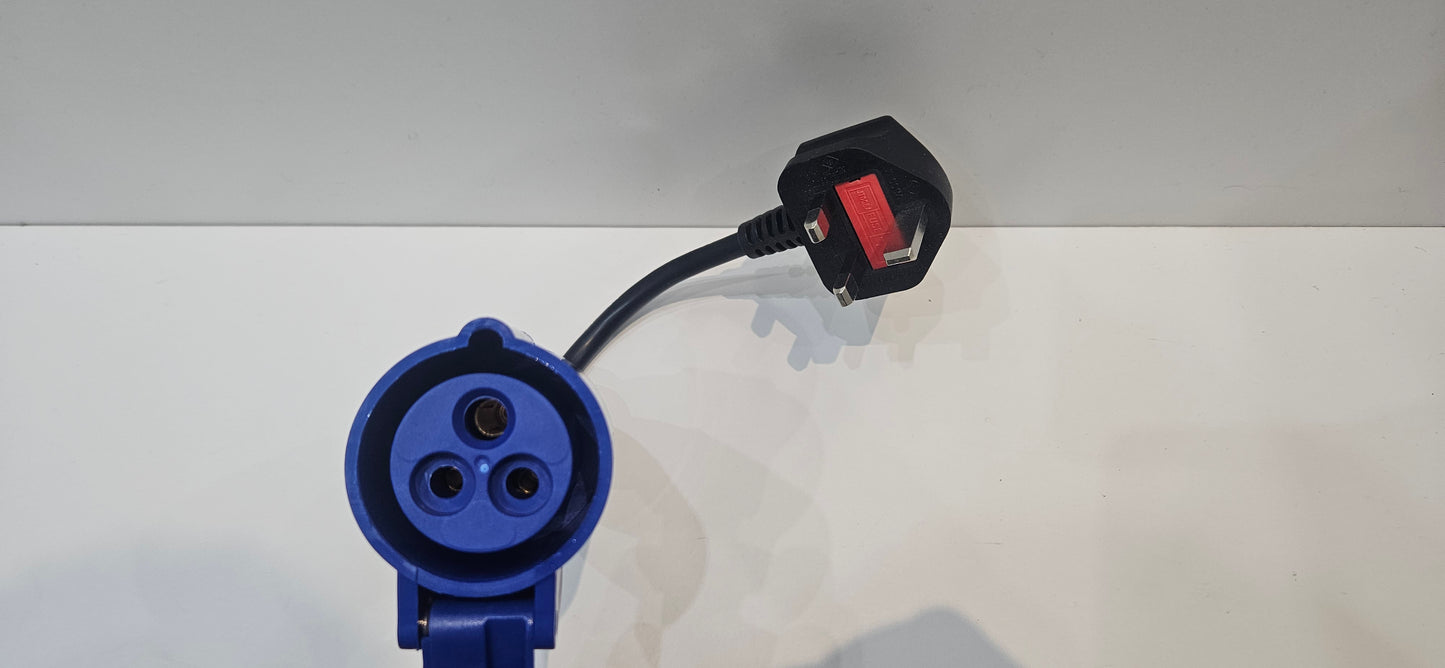 UK electrical hook up (EHU) to 3 pin plug lead adapter