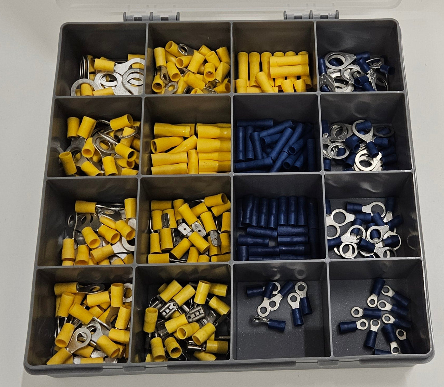 Yellow & blue insulated crimp set (325 crimps)