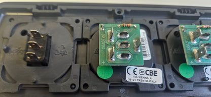 CBE C-Line triple. 2x LED single switch + Master switch kit (silver or black)
