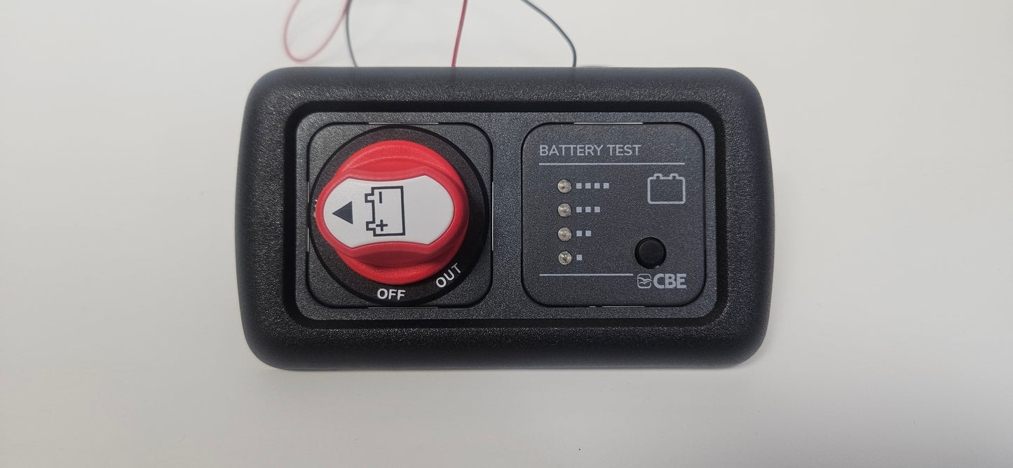 CBE C-Line double. 12V 150A isolator + Battery test panel (silver or black)