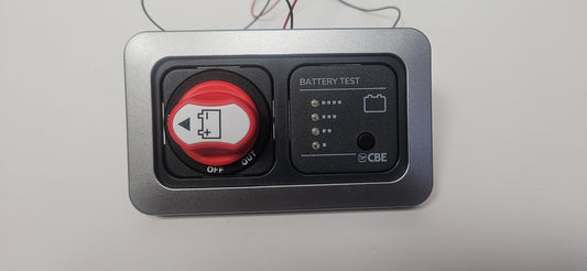 CBE C-Line double. 12V 150A isolator + Battery test panel (silver or black)