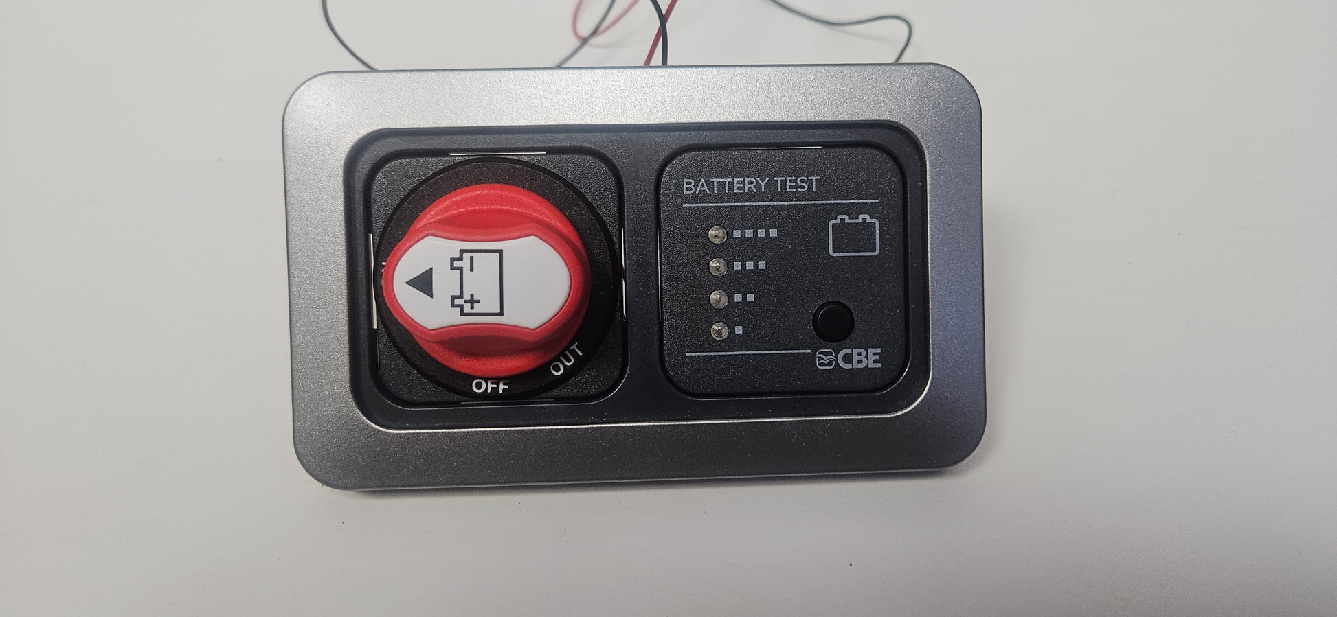 CBE C-Line double. 12V 150A isolator + Battery test panel (silver or black)