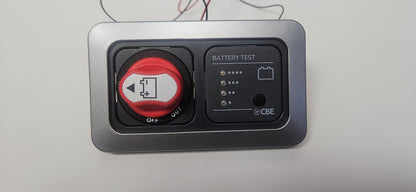 CBE C-Line double. 12V 150A isolator + Battery test panel (silver or black)
