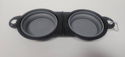 Quest collapsible double pet bowls 230ml + 230ml