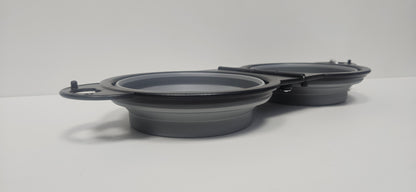 Quest collapsible double pet bowls 230ml + 230ml