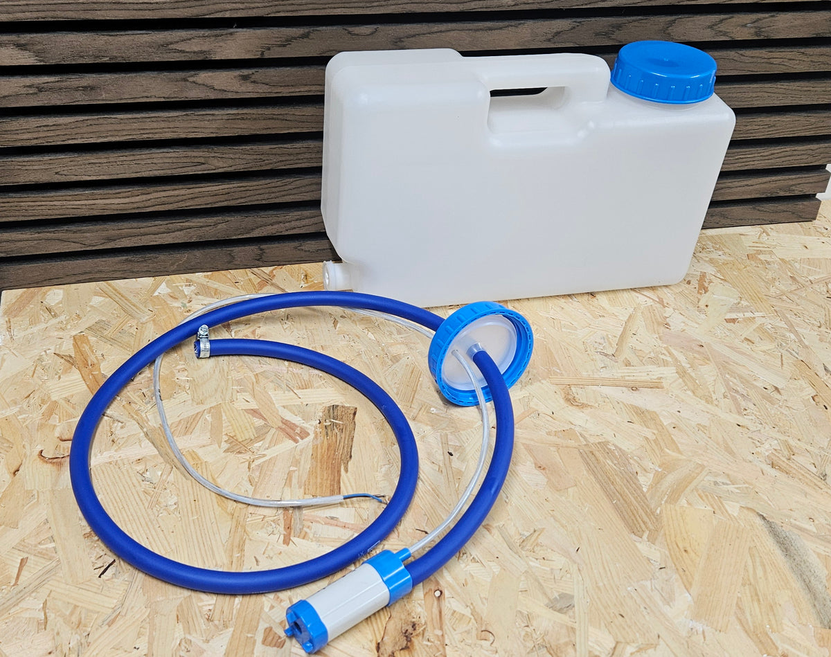 10L water container, hose and pump kit