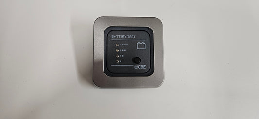 CBE C-Line single. 12V battery test panel (silver or black)