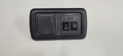 CBE C-Line double. 12V outlet + light & water pump switch (silver or black)
