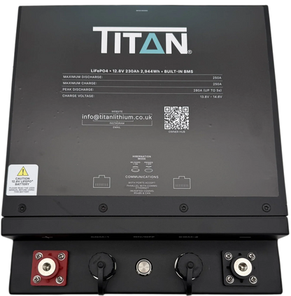 Titan 12v lithium iron phosphate (LiFePO₄) underseat leisure battery 230Ah