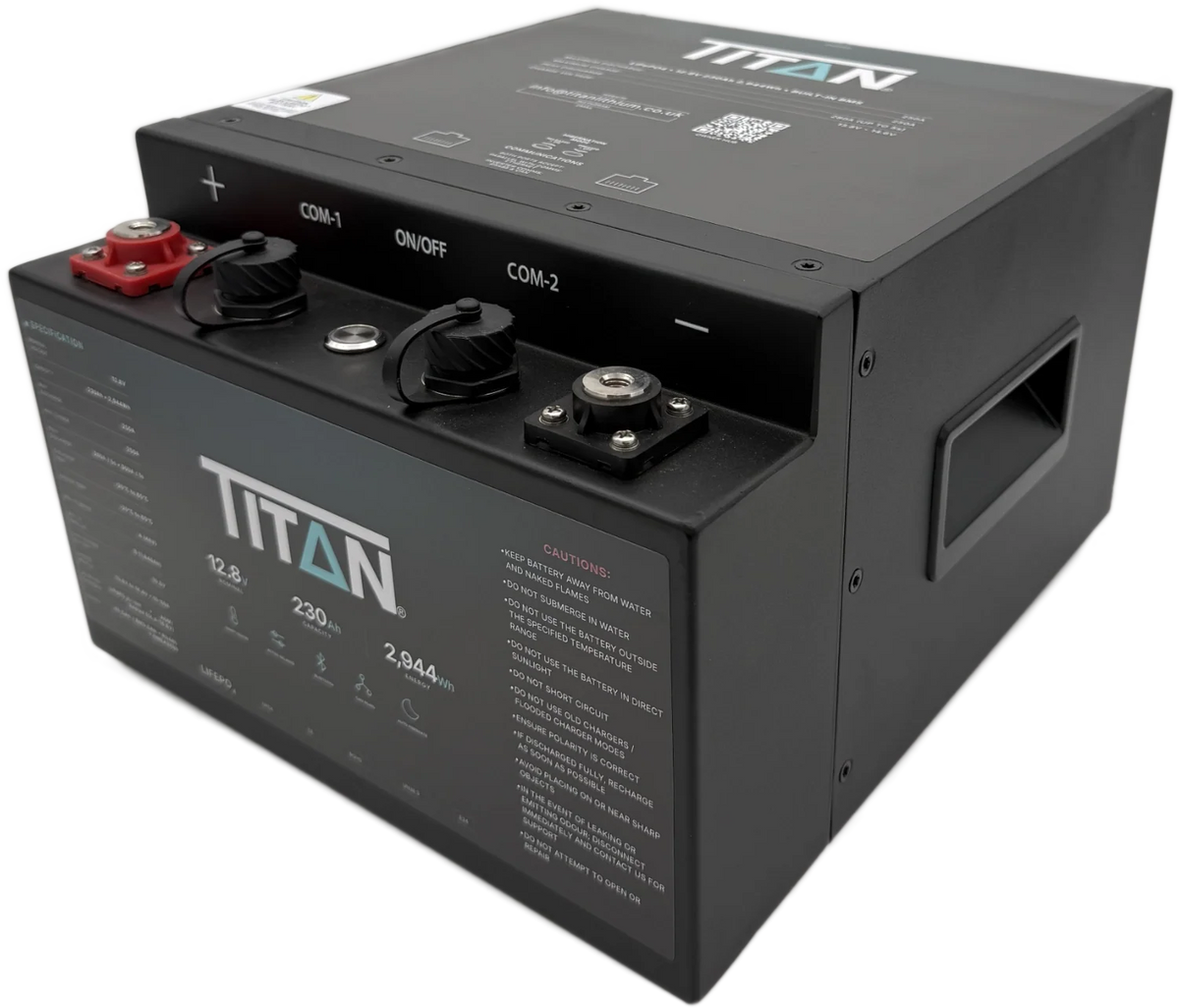 Titan 12v lithium iron phosphate (LiFePO₄) underseat leisure battery 230Ah