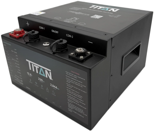 Titan 12v lithium iron phosphate (LiFePO₄) underseat leisure battery 230Ah