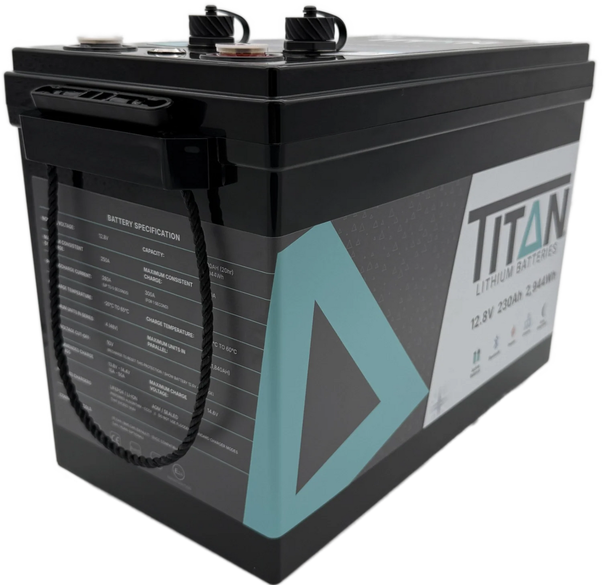 Titan 12v lithium iron phosphate (LiFePO₄) leisure battery 230Ah