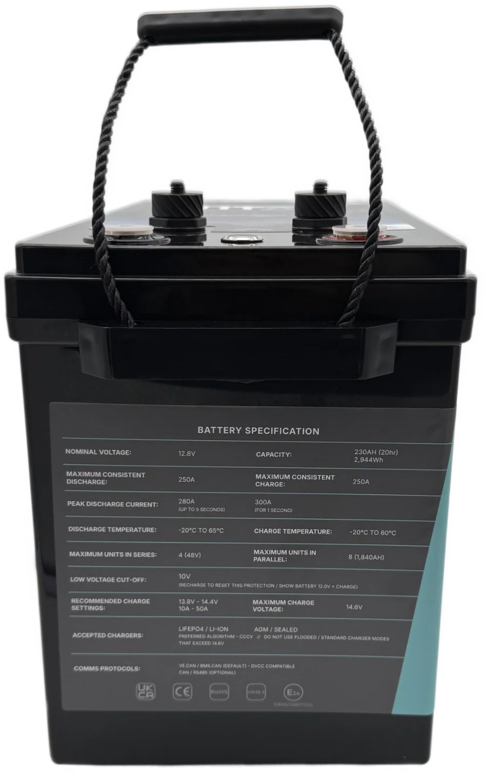 Titan 12v lithium iron phosphate (LiFePO₄) leisure battery 230Ah