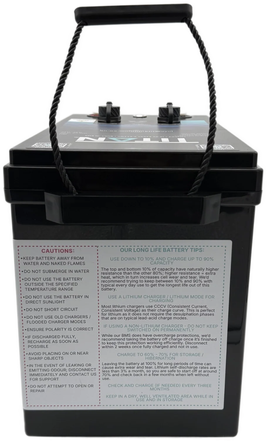Titan 12v lithium iron phosphate (LiFePO₄) leisure battery 230Ah