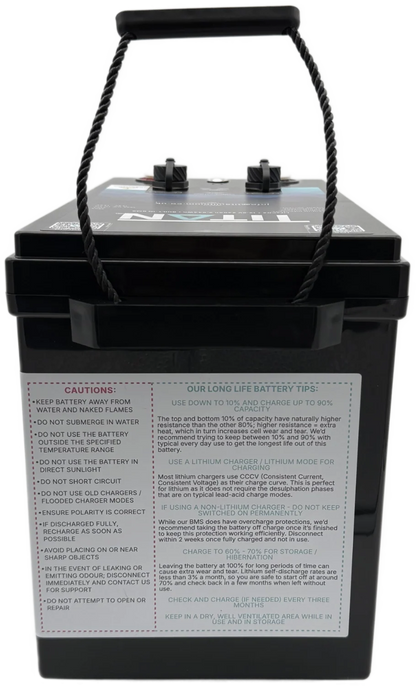Titan 12v lithium iron phosphate (LiFePO₄) leisure battery 230Ah
