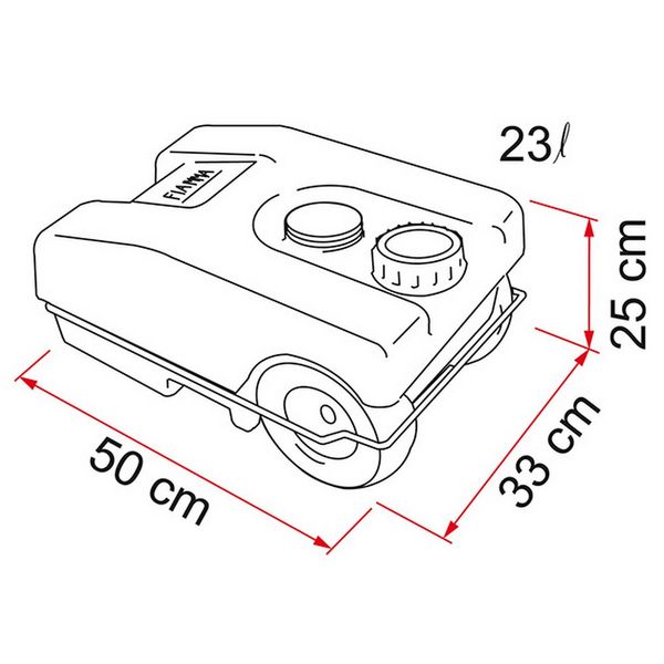 Fiamma roll-tank 23L water tank Grey