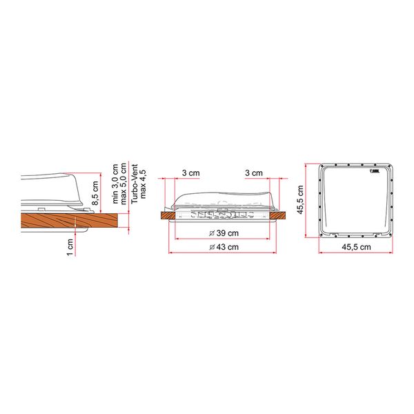 Fiamma Rooflight Vent White 400x400mm