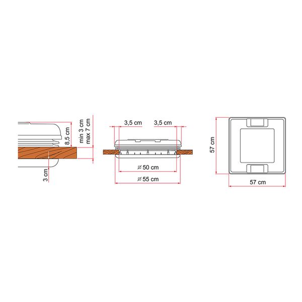 Fiamma Rooflight Vent 50 White 500x500mm