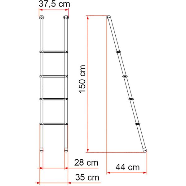 Fiamma Deluxe 4B bunk ladder 1500mm