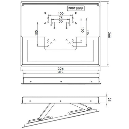 Lippert height adjustable LCD TV bracket