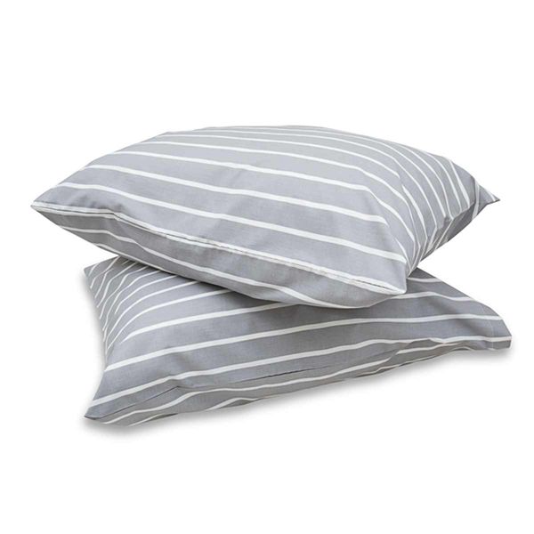 Duvalay pillowcase Grey (with white stripe)