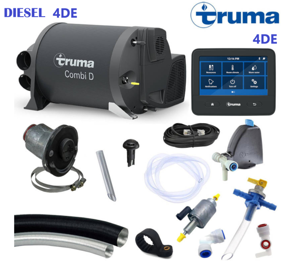 Truma Combi D4E Combination Heater with I-net X Control Panel (Diesel, Electrical, Hot Water)