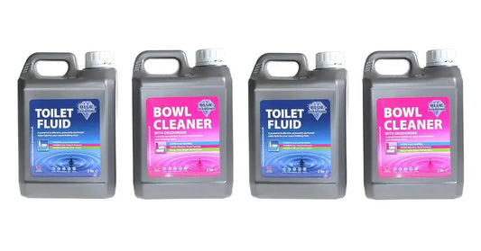Blue Diamond toilet fluid Blue 2L X2 & Bowl Cleaner Pink 2L X2 (8L in total)