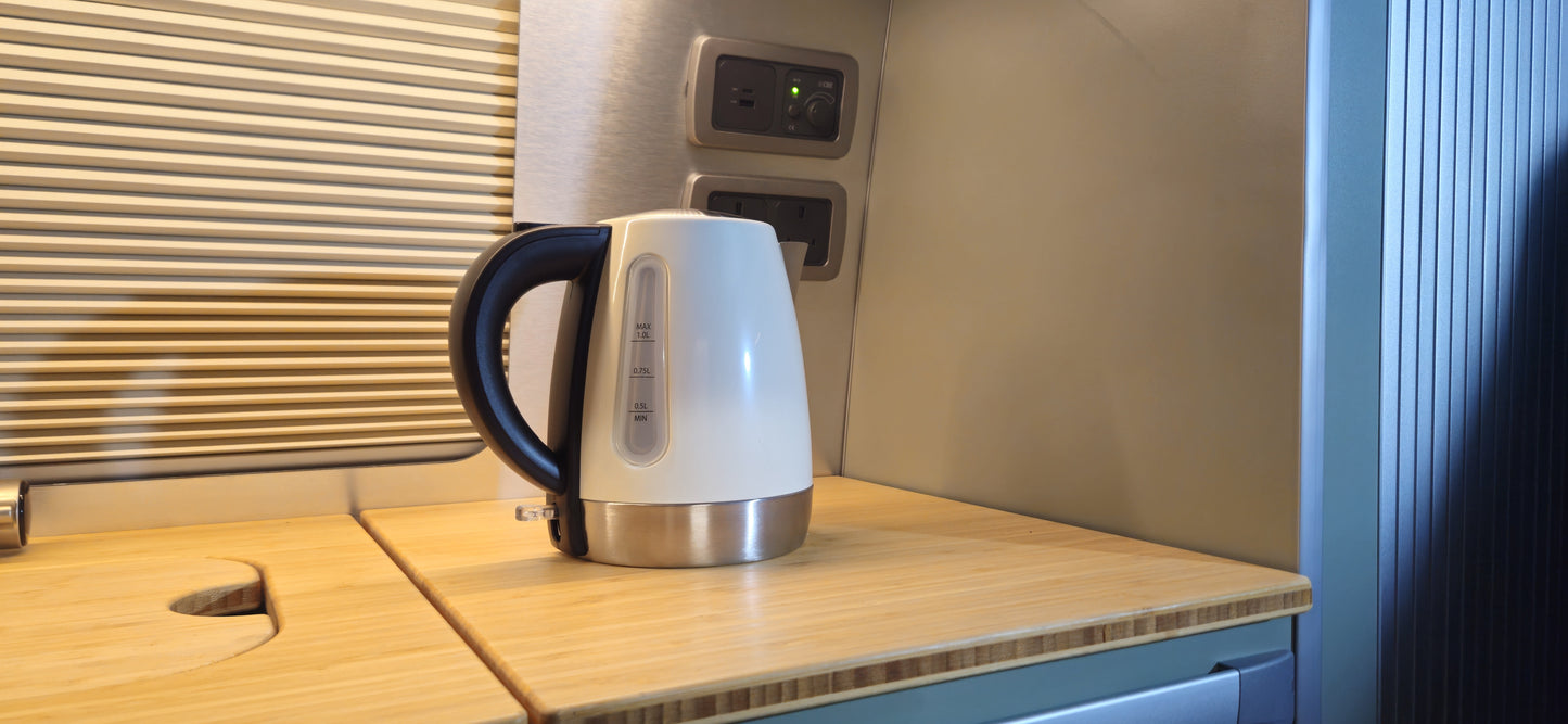 1 litre low wattage kettle. Cream