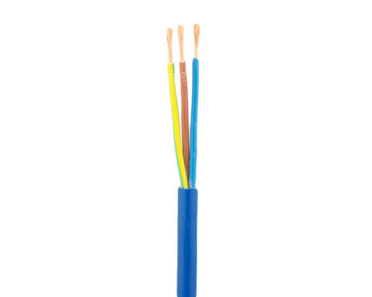 Arctic flex 3-Core flexible PVC mains cable - 1.5mm² Blue