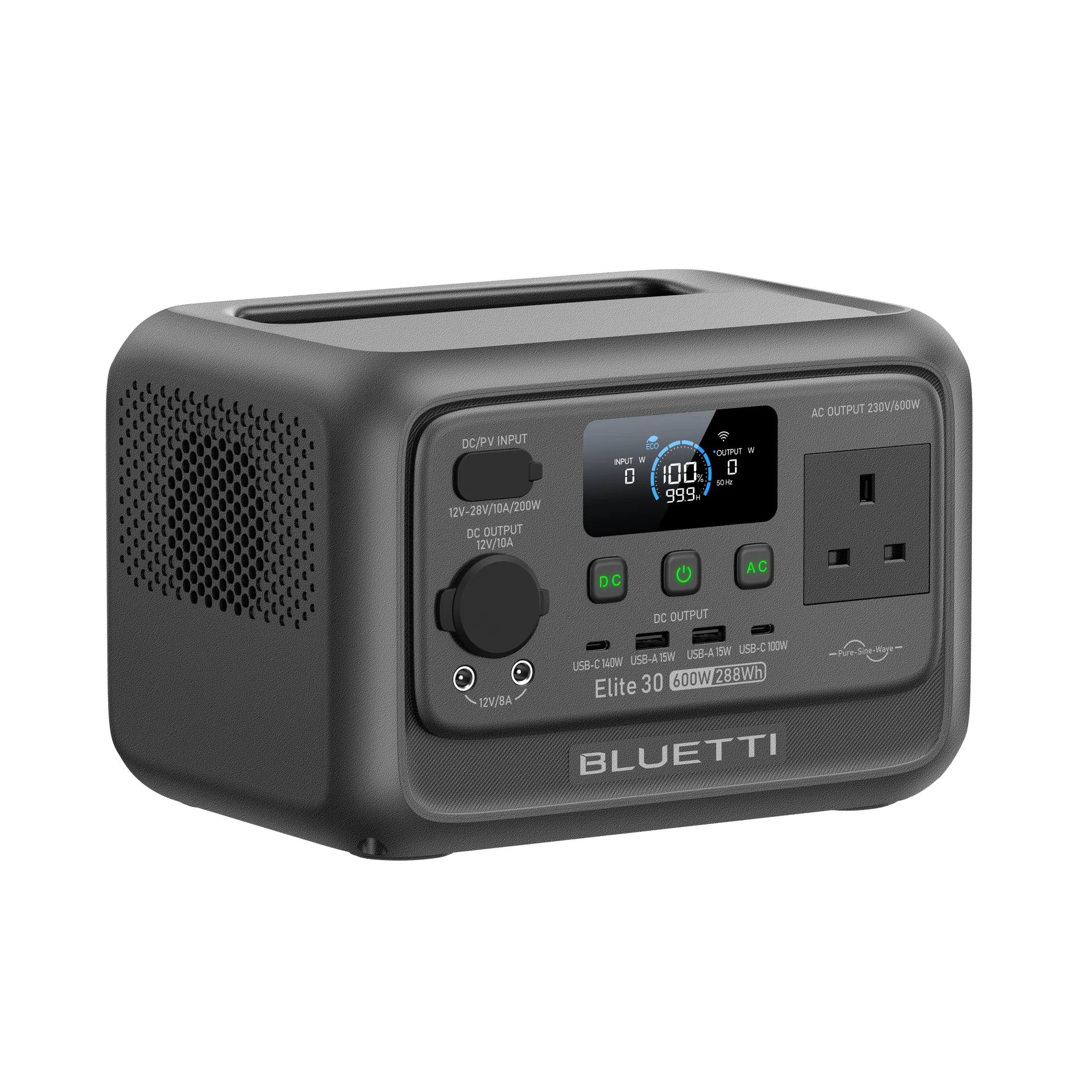 Bluetti Elite 30 V2 Portable Power Station 600W 288Wh – Product Image