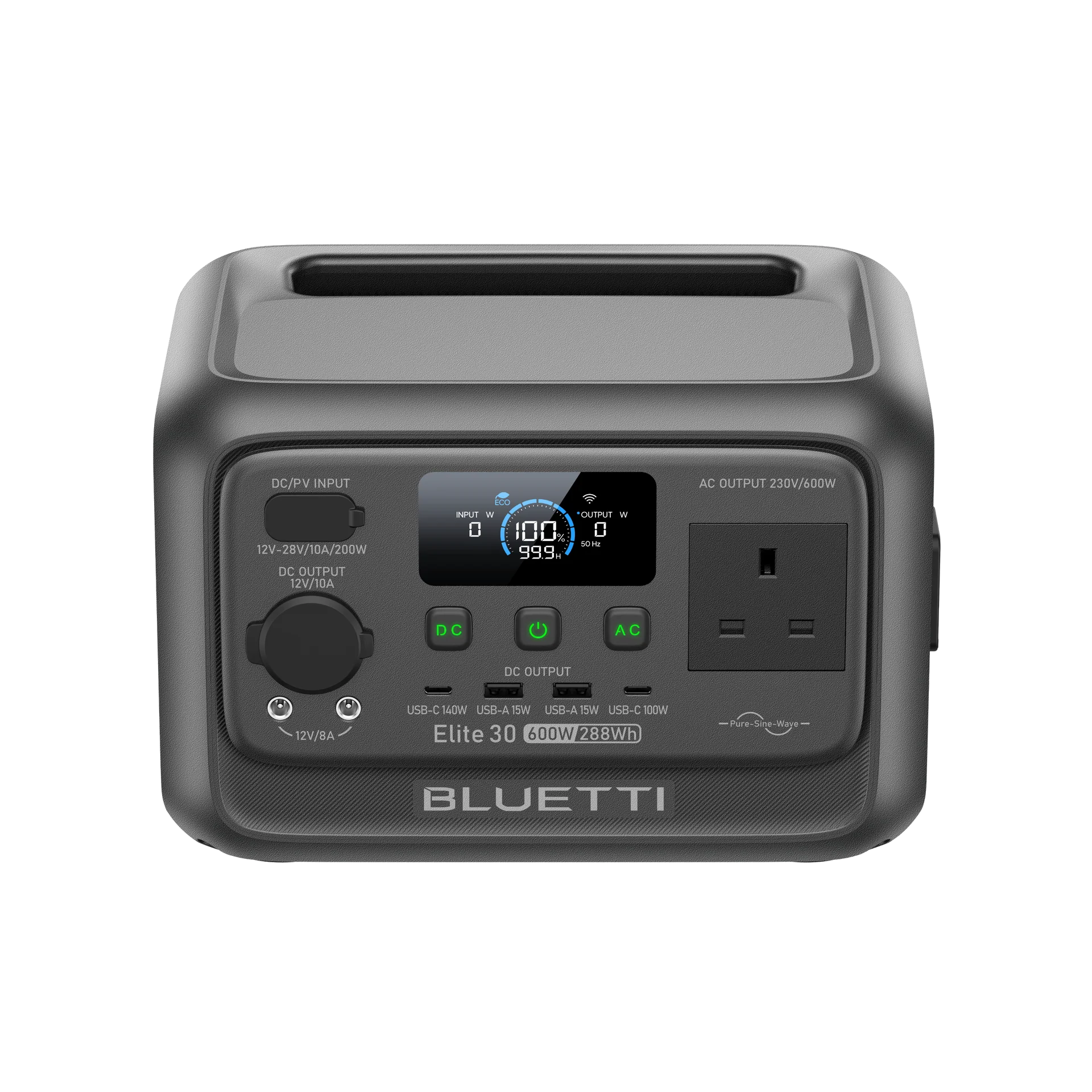 Bluetti Elite 30 V2 Portable Power Station 600W 288Wh – Product Image
