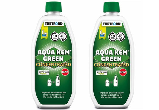 Thetford Aqua Kem Green concentrated toilet fluid 750ml X2