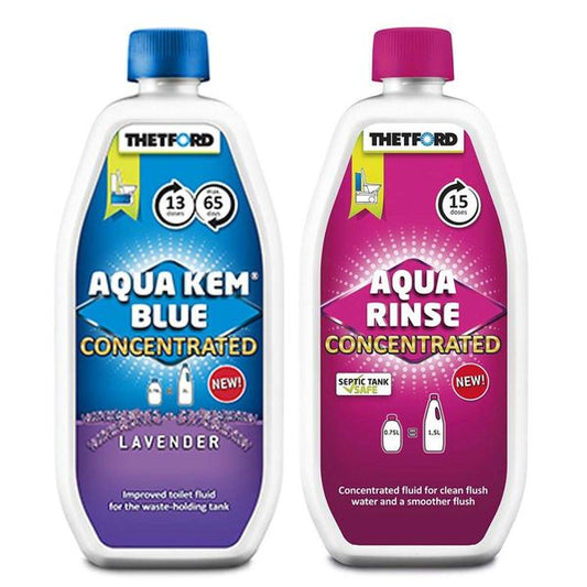 Thetford duopack concentrate toilet fluid (Aquakem Blue & Aqua Rinse)
