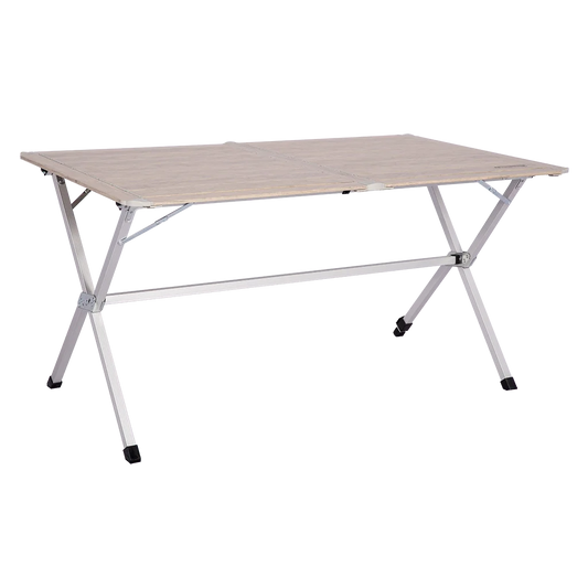 Quest Elite Derwent light wood slatted table
