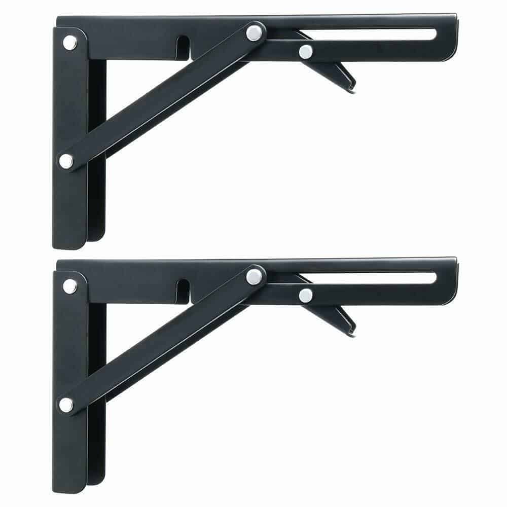 300mm wall mounting folding table shelf brackets (pair)