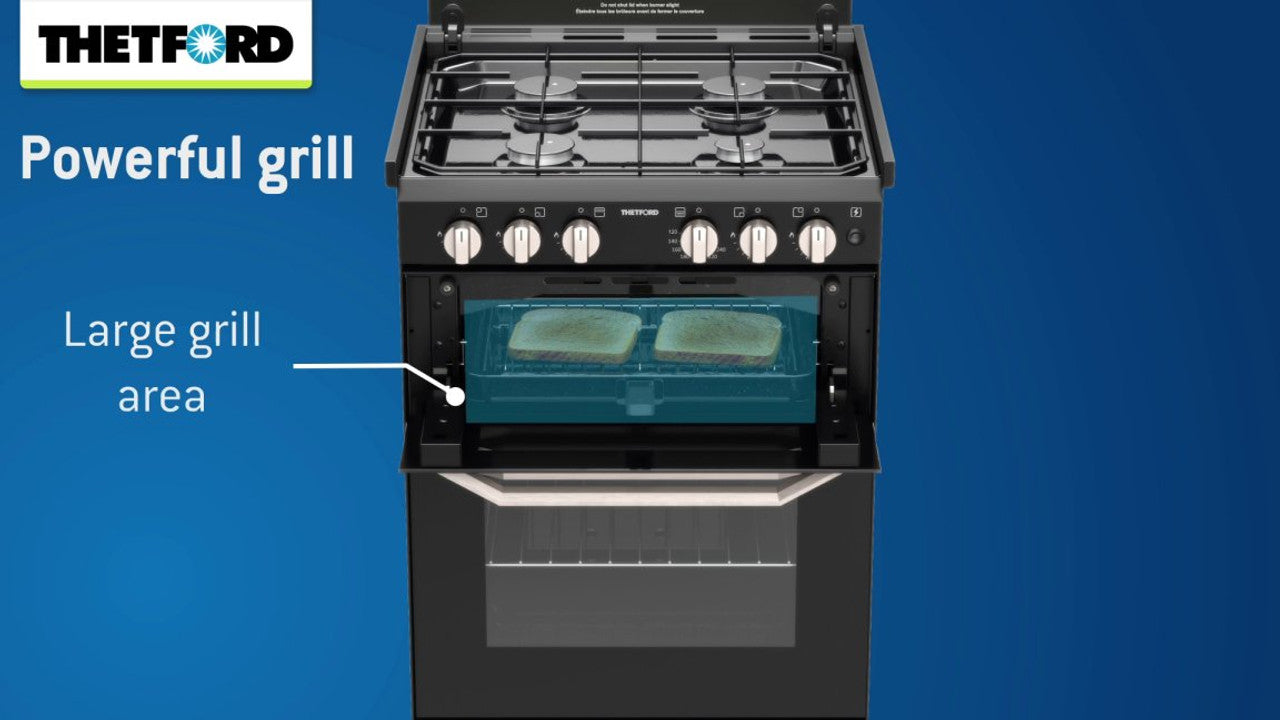 Thetford K1520 cooker 4 gas burners with 12V ignition