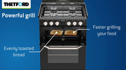 Thetford K1520 cooker 4 gas burners with 12V ignition