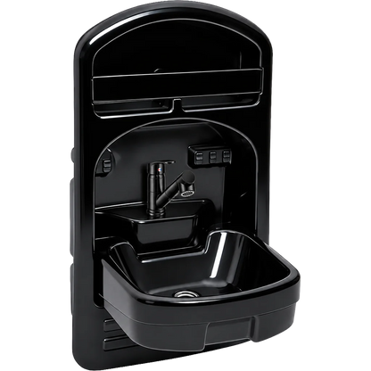 Liberty Max black tip-up basin & shower tap