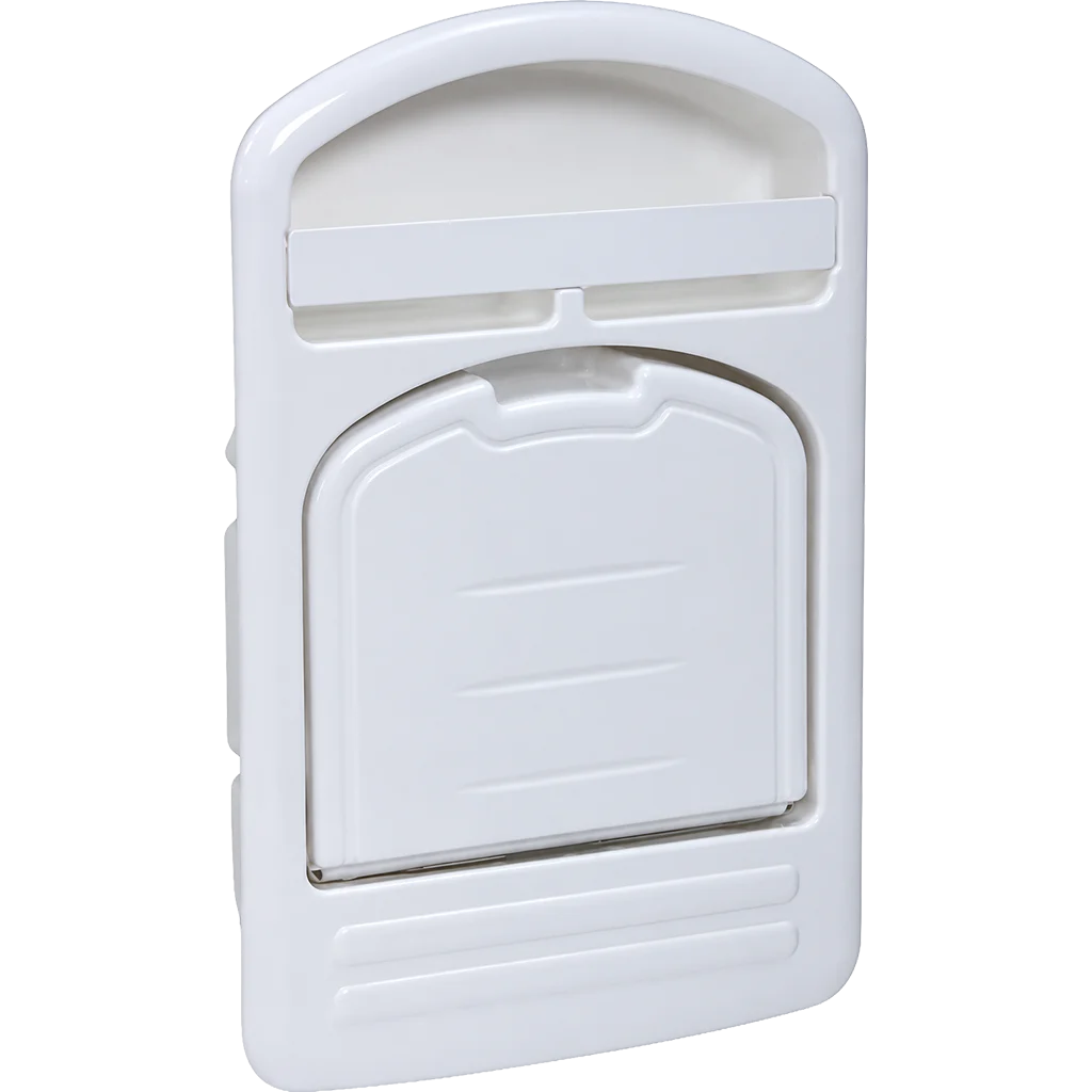 Liberty Max white tip-up basin & shower tap