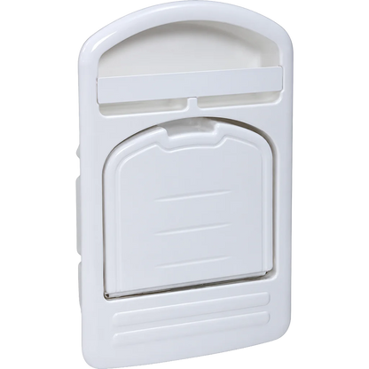 Liberty Max white tip-up basin & shower tap
