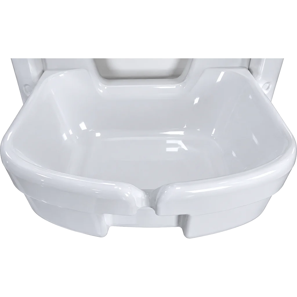 Liberty Max white tip-up basin & shower tap