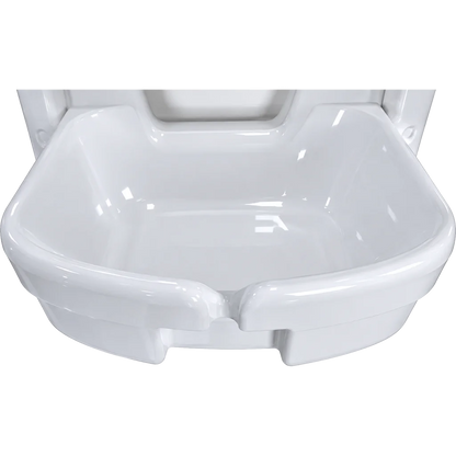 Liberty Max white tip-up basin & shower tap