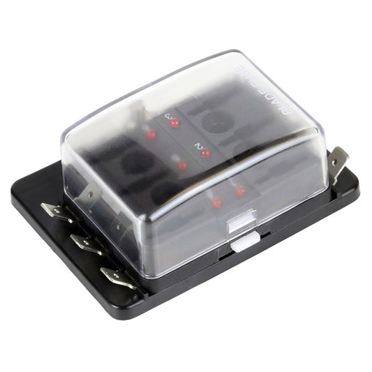 6 way blade type fuse holder with LED indicator
