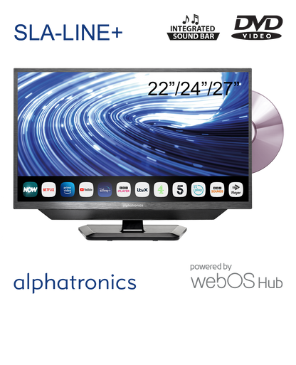 Maxview Alphatronics SLA-LINE+ 27" smart TV with soundbar