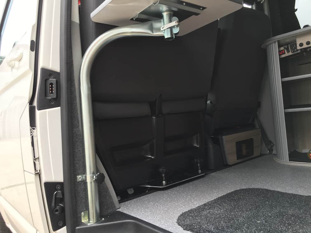 Swing out table leg for VW T5/T6