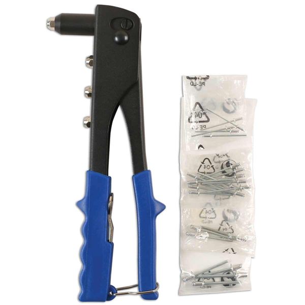 Laser Tools riveter with 30 rivets – Product Image