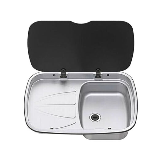 Thetford Argent sink & drainer with lid (RH sink)