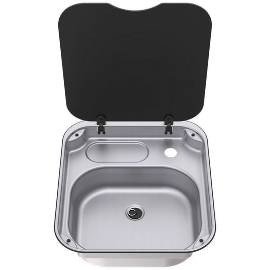 Thetford Series 34 sink with glass lid 400mm x 445mm